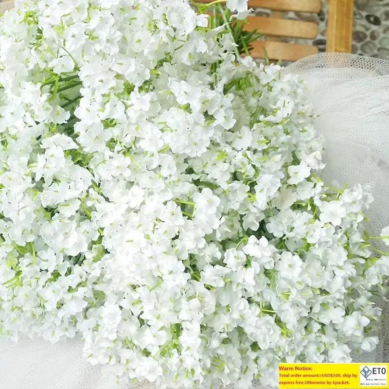 60 PCSLOTARTIFICIAL TABGE Flower Gypsophila Baby Breath Bouquet For Home Living Wedding Decoration