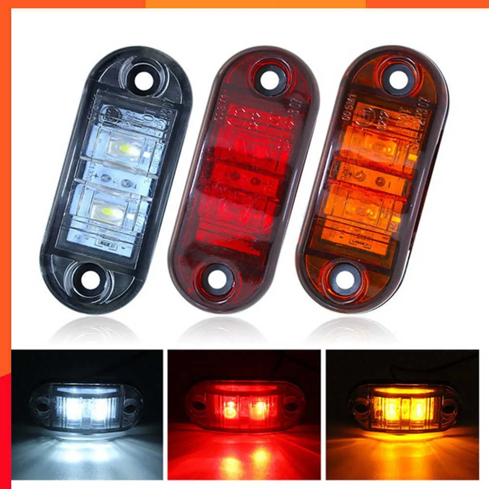 Nieuwe nieuwe 12 volt/24 volt LED-lichten voor hulpvoertuigen, buitenlichten, korte lichten, schuimvoertuigen, dubbelzijdige vrachtwagens, rode en gele lichten