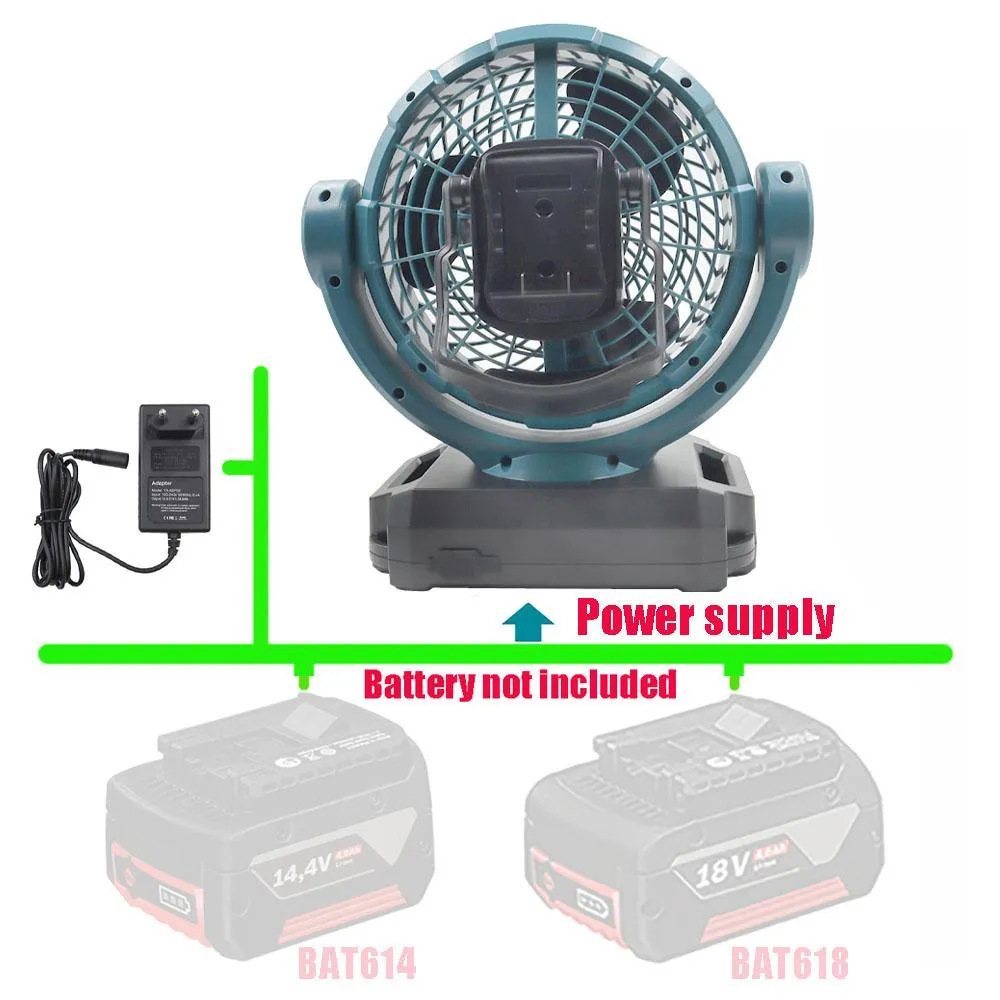 Gereedschap DCF102 Portabel trådlös elektrisk fläkt för Bosch 14.4V 18V 20V litiumbatteri BAT609 BAT609G BAT618 BAT618G BAT614