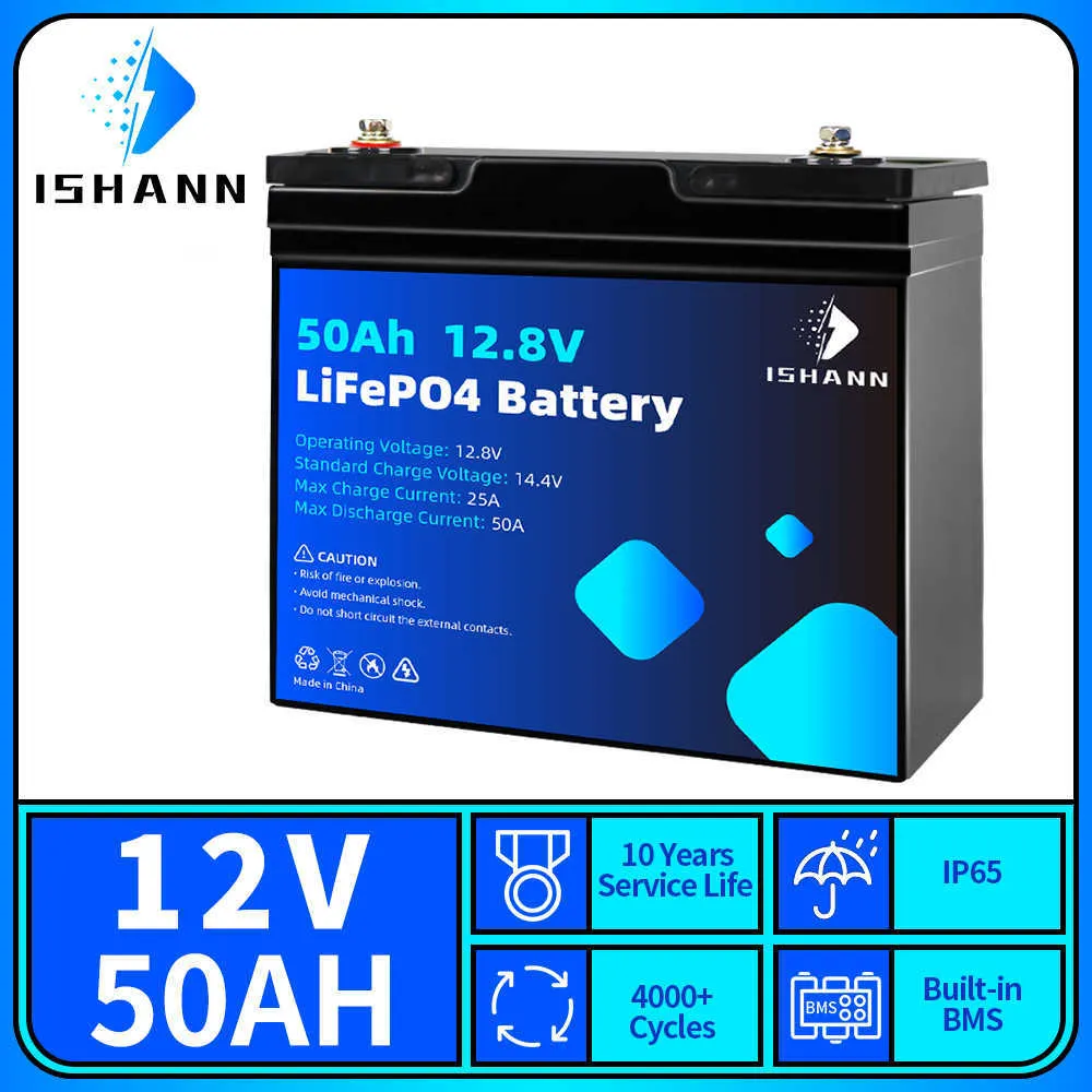 BRAND NEW Lifepo4 Battery 12V 50AH GRADE A Lithium Iron Phosphate Pack Built-in BMS For Golf Cart Kid Scooters Boat Motor Cells