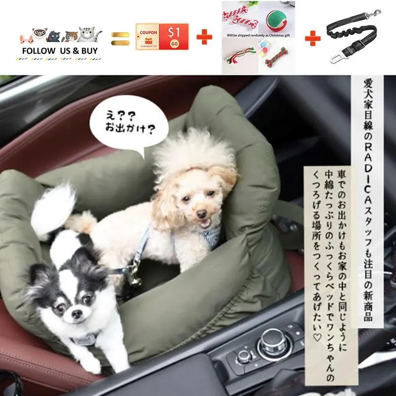 Carrier Travel Dog Car Seat Cover Washable Folding Hammock Soft High Rebound Pet Carriers Bag Safe Carrying For Cats Dogs