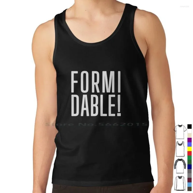 Men's Tank Tops Formidable!-White-Tank Top Pure Cotton Vest Formidable Stromae Music Artist Silhouette Fandom Male Bodybuilding