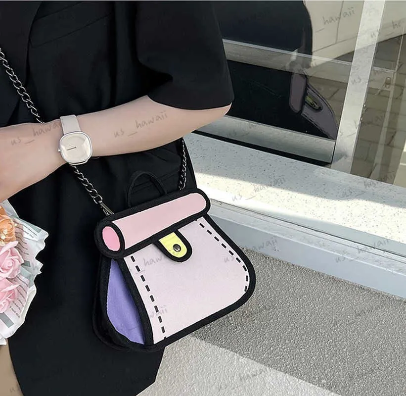 Abendtaschen Kaii Comic Handtaschen Mädchen Sommer Japanische Mode 2D Crossbody Taschen für Frauen Kostenloser Versand Geldbörse T230504