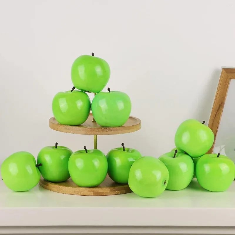 Decorazione per feste Frutta artificiale Simulazione di schiuma Mela verde rossa Ornamenti per la casa Puntelli Forniture per giocattoli modello
