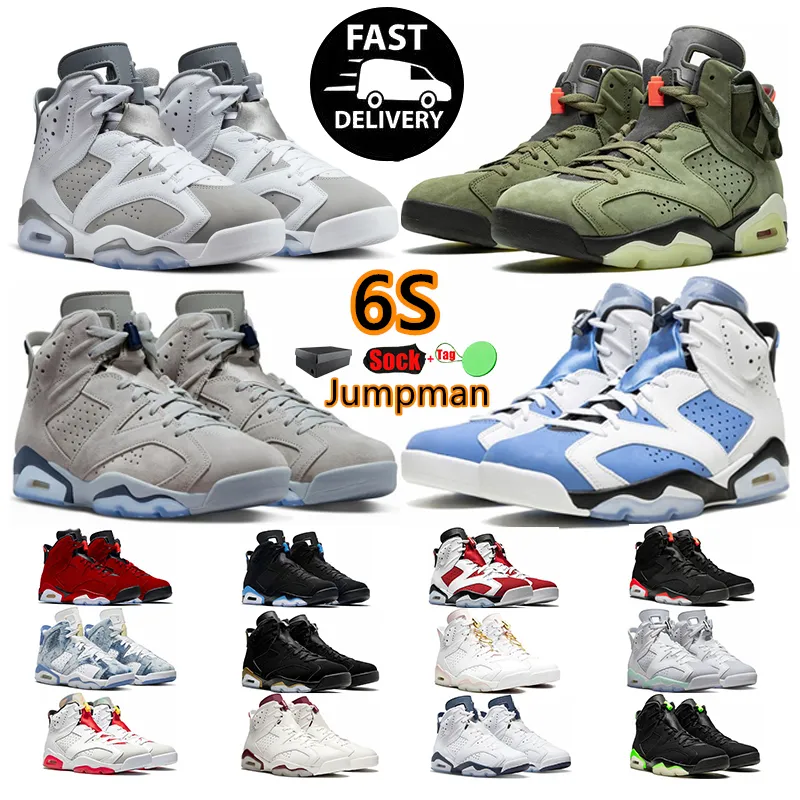 2024 Basketball Shoes Jumpman 6 6s University Blue Red Oreo Georgetown Midnight Navy Cactus Jack Black Infrared mens trainers outdoor sports sneakers 36-47