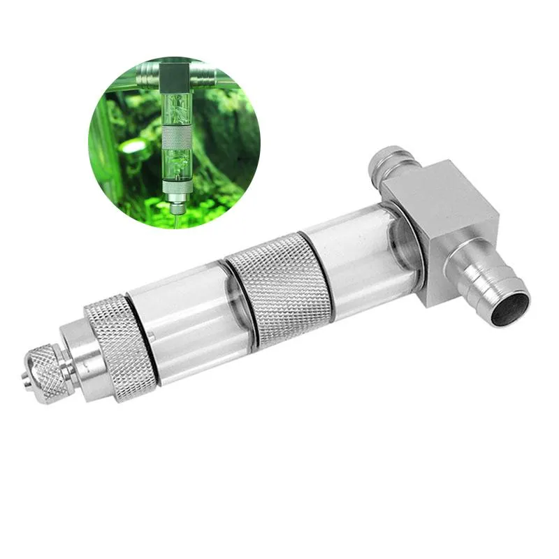 Utrustning 12/16mm rostfritt stål CO2 diffusor Aquarium Tank Extern Atomizer Koldioxid Atomizer Regulator Reactor