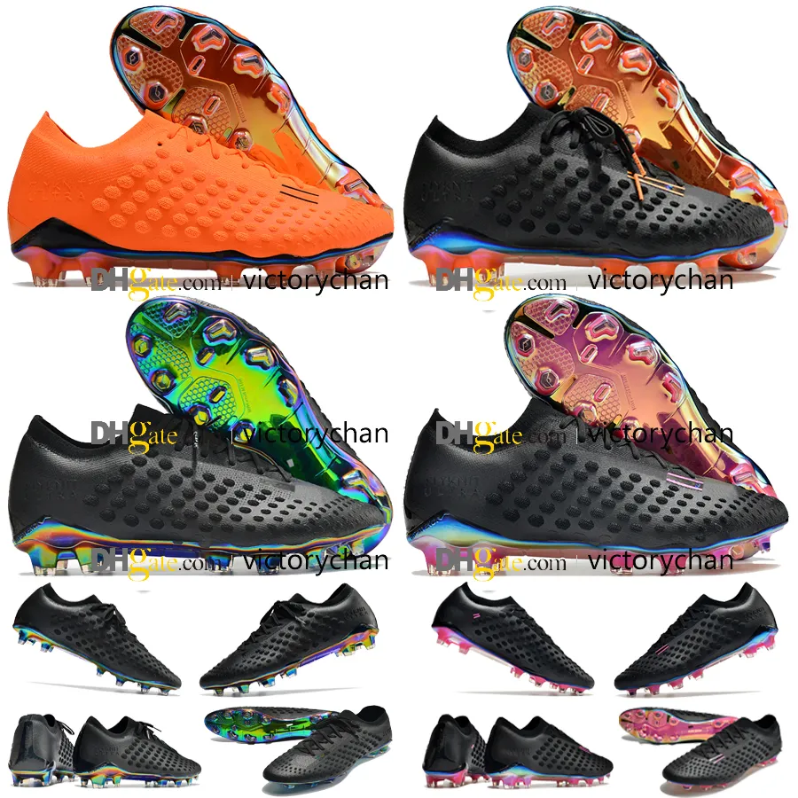 حقيبة الهدايا جودة كرة القدم أحذية Hypervenom Phantom Ultra Venom FG Limit Soccer Coaccer Soft Leather Proomers Electroplate Electroplate RESISE RESISE SHOES US 6.5-11