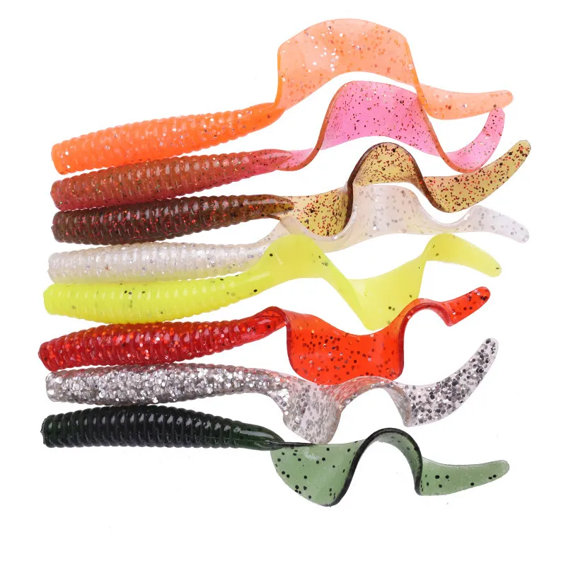 Soft Bait Jigging Wobblers With Worm Tail 8cm/4.3g Fishy Smell