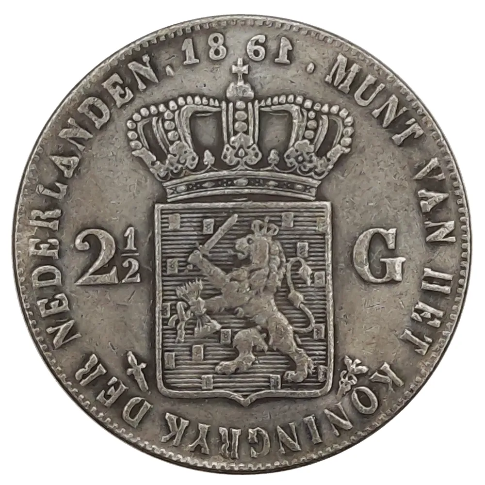 1861-1873 Nederländerna silverpläterade kopieringsmynt