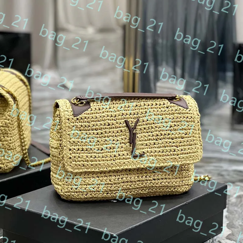 AAAAA Designer bag high quality leatherTop superior quality Women Straw bag fashion luxury beach vacation woven one-shoulder messenger bags with logo fashionable