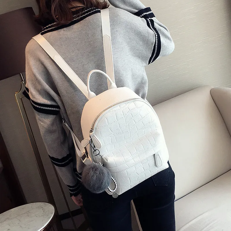 School Bags Mini Backpacks Women PU Leather Cute Small Backpack