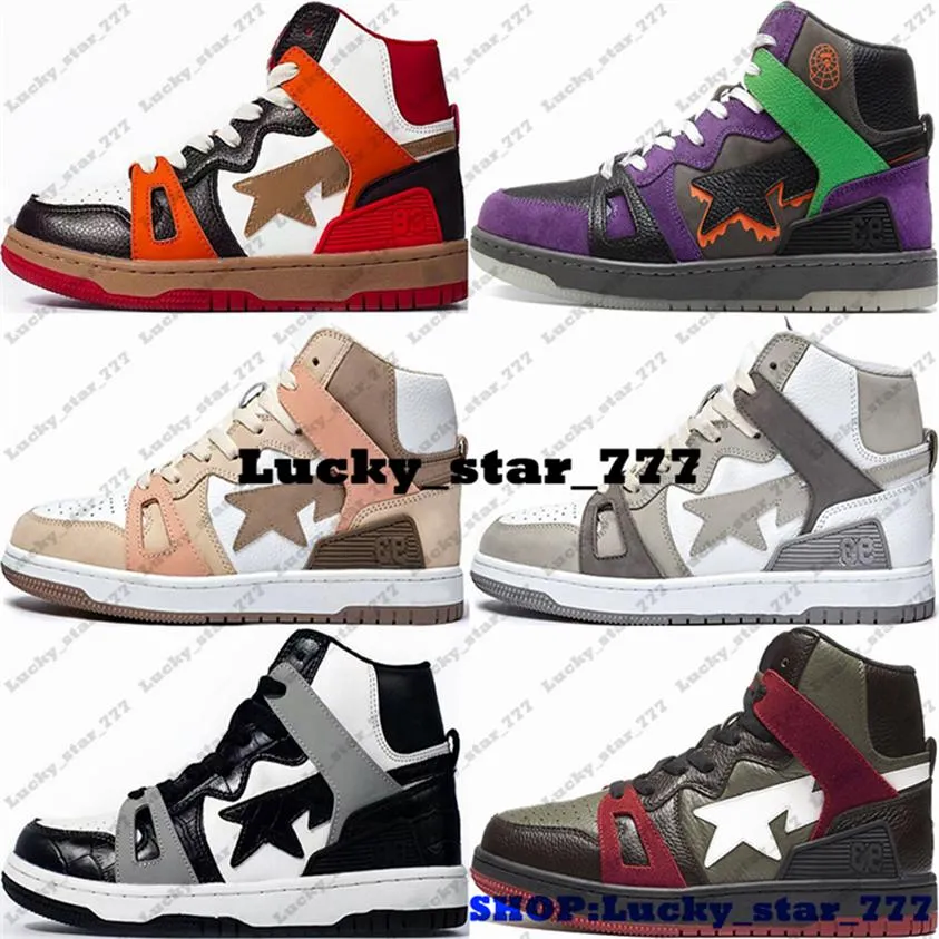 Buty A Bathing Ape Bapestar 93 Hi Sneakers Rozmiar 12 trenerów męskie MENS Casual duży rozmiar 46 Kobiety US12 Purple Purple Us 12 Black Platform Orange Zapatillas