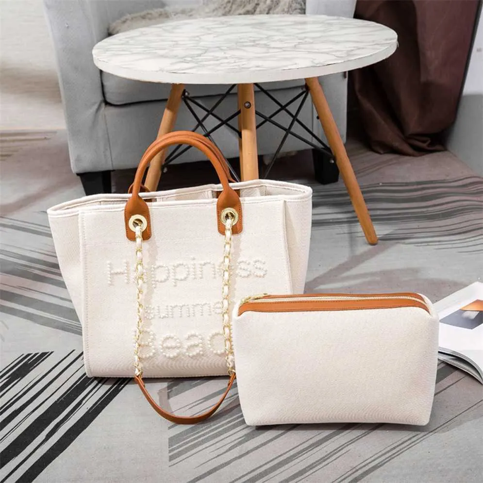 70% de réduction sur les sacs à main en vente petit vent parfumé perle broderie toile capacité une épaule blanc mère grand sac