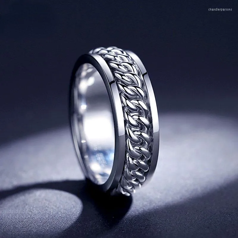 Clusterringen PT950 Platinum Men's Wedding Trendy Ring Personaliseerd touw kan worden aangepast voor vriend