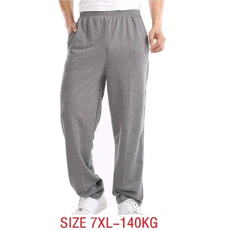 Men's Pants plus size 7XL 140KG summer Men sports High Elasticity Casual simple Fitness Straight Trouser 48 50 54 230428