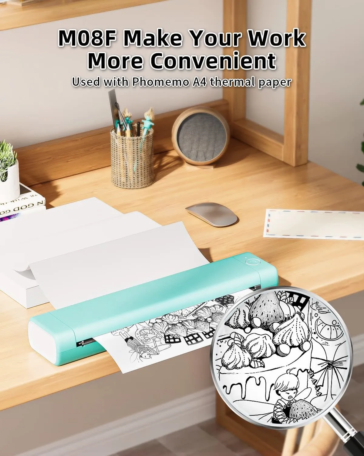 A4 Roul Paper Thermal Paper Roll For Phomemo A4 Printers Compatible With M08F ...