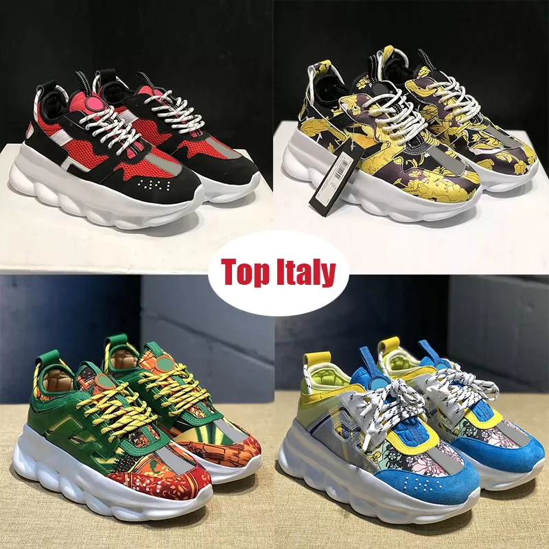 2023 Chaussures de créateurs Top Italie Chain Reaction triple noir blanc daim multicolore rouge bleu jaune fluo tan Reflective Height Luxury Fashion Women Mens traiers