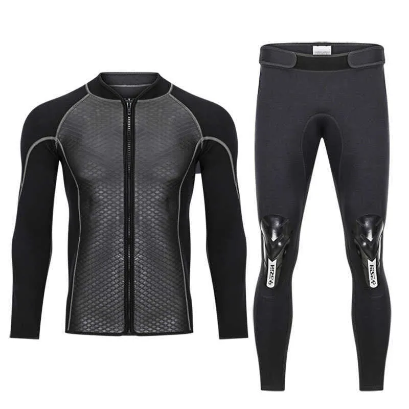 Wetsuits drysuits hisea heren 25 mm duiken wetsuit broek lange mouw duikpak duikpak duik surf surfen snorkelende wetsuits j230505