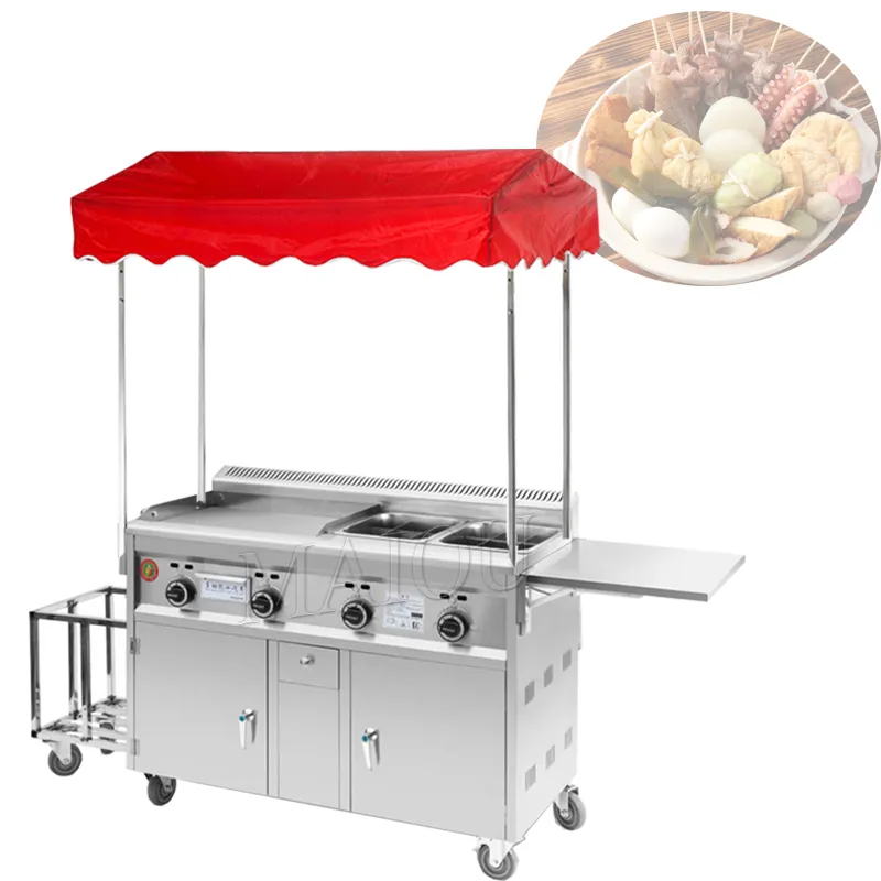 Gas Camp Chef Griddle Top Fryer Machine Multi Function Cart Commercial