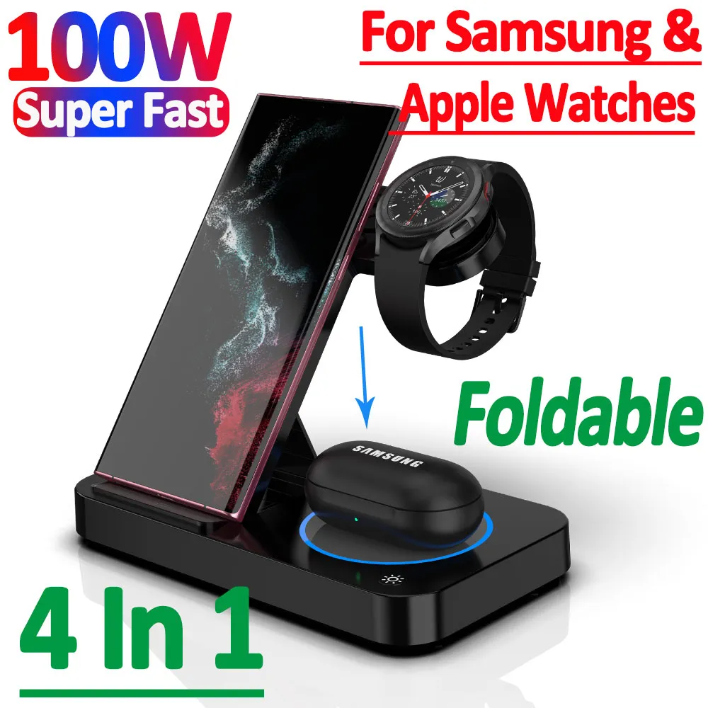 Charging Station Galaxy Watch Charging Time 100W 4-in-1 Wireless