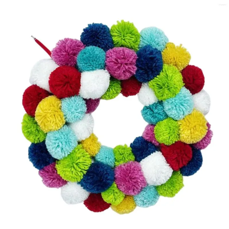 Decorative Flowers Felt Wreath Balls Door Hanger Window Wall Decoration For Wedding Engagement Party