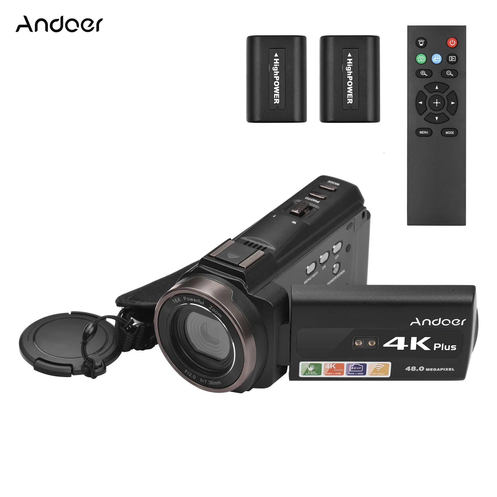 4K 1080 P 48MP WiFi Caméra Vidéo Numérique Caméscope enregistreur