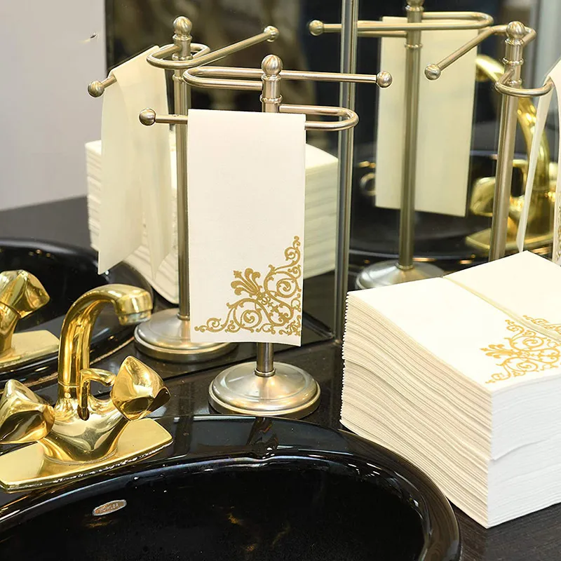 Decorative guest hand towels top
