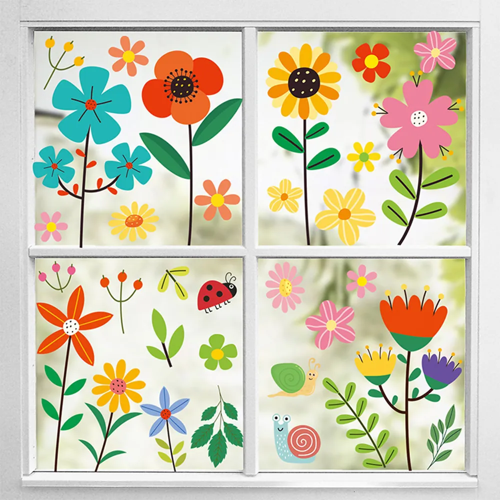 Spring Inspired Window Sticker Wallpapers 9 Sheets Spring Flower Window Sticker... From Kong08, $7.6 ...