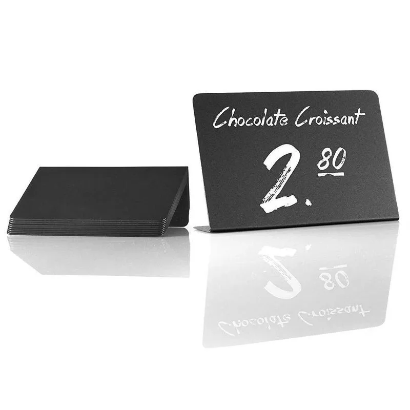 Ímãs apagáveis acrílico quadro-negro placa ornamentos de mesa em branco quadro de mensagens pintura escrita casa arte artesanato loja de café 10 peças