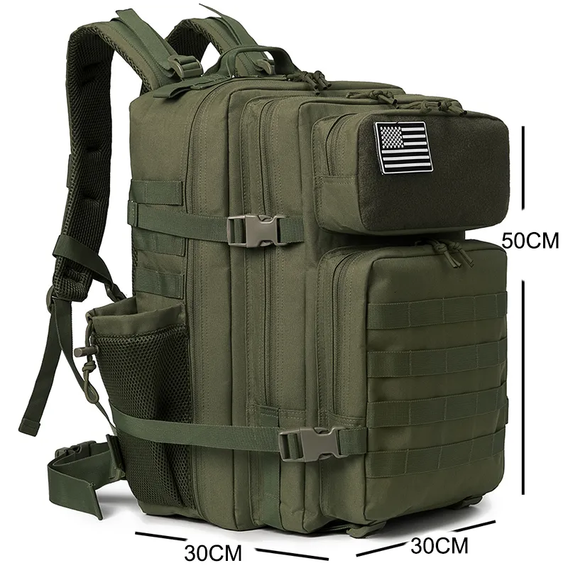 School Bags QT QY 50L Military Tactical Backpack Army Bag Hunting