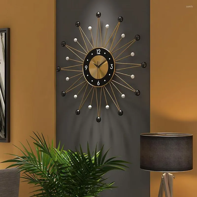 Zegary ścienne luksusowy duży zegar nowoczesny design nordycki minimalistyczny cichy duży śródziemnomorski salon klok dekoracje domowe ZP50WC