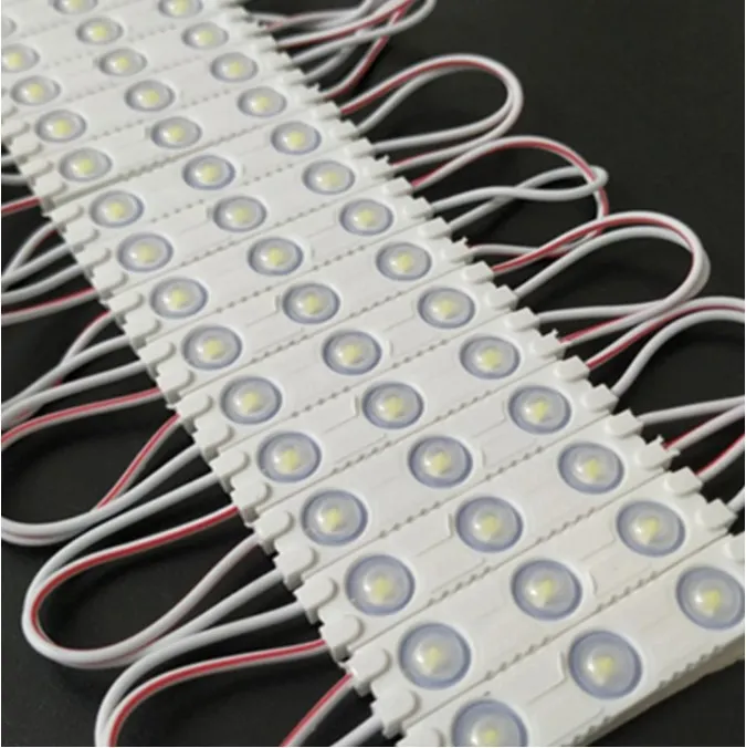 LED-Moduleinspritzung, wasserdichtes LED-Werbelichtmodul für Schilder, DC12V, 60 mm x 13 mm, SMD2835, 3 LED-Aluminium-PCB, 1,5 W, 130 lm