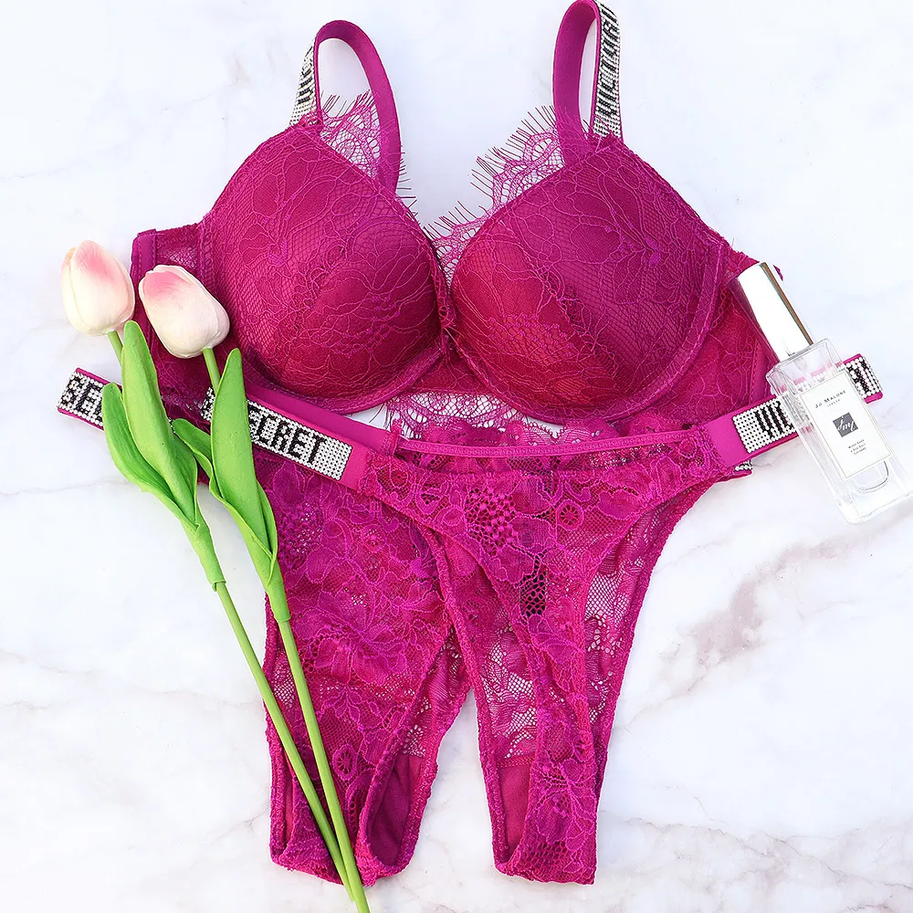 Sexy Rhinestone Lace Bra Set Thong Lingerie... From Kong003, $40.19 |  DHgate.Com