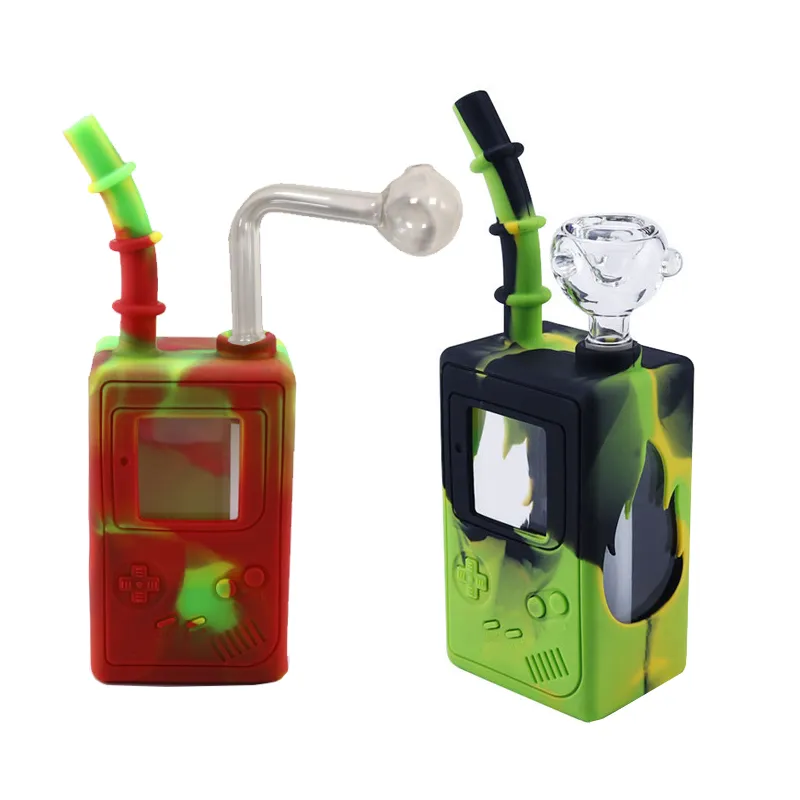 Nouveau Silicone Fumer Brûleur À Huile Bubbler Tuyaux Bongs Herbe Sèche Tabac Cire Fumée Eau Narguilé Dispositif