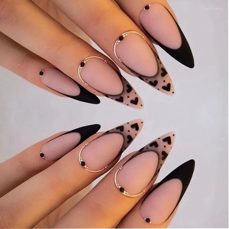 The perfect fall nails 😍😍. Matte Black French 🤍 #blackgirltiktok #... |  TikTok