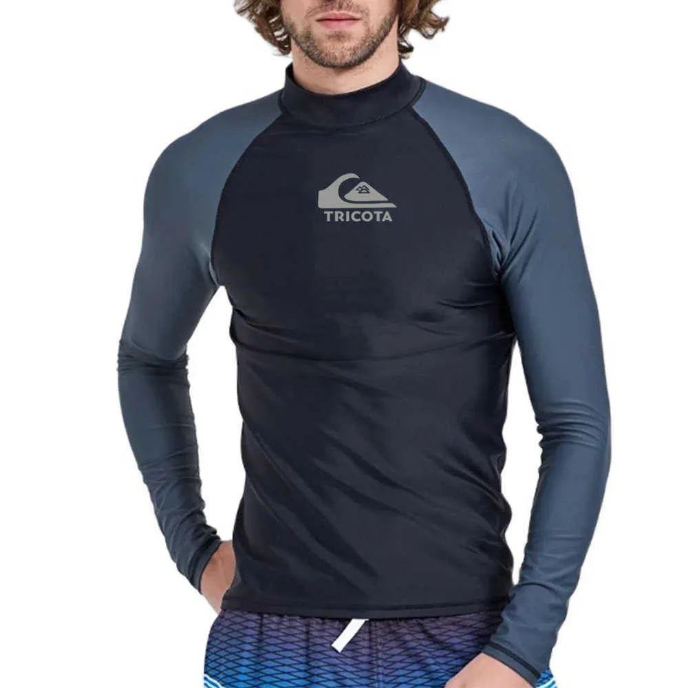Wetsuits Drysuits Men Swimming Surfing Shirt Clothing Water Sports Rashguar Diving Tops Long Sleeve UV Protection Swimwear Beach Wear Surf Bathing J230505