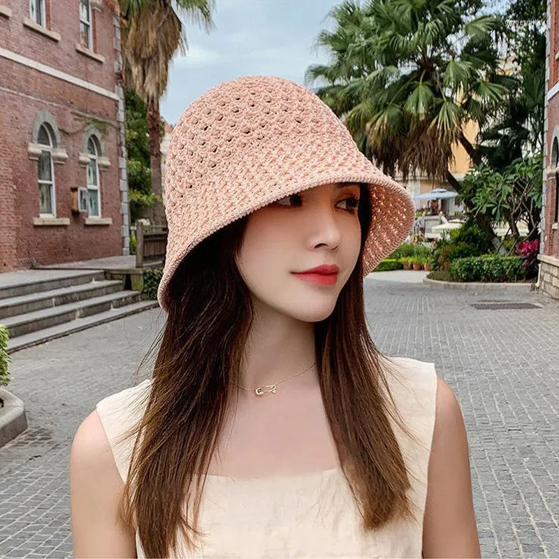 Wide Brim Hats Jaxmonoy Summer Woman Sun Female Outdoor Visor Beach Caps Spring Brethable Empty Top Straw Cap Anti-UV