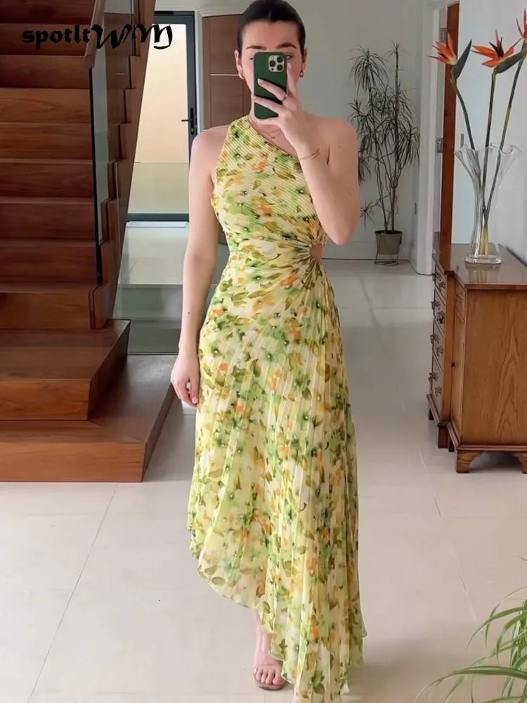 Casual one shoulder maxi dress outlet