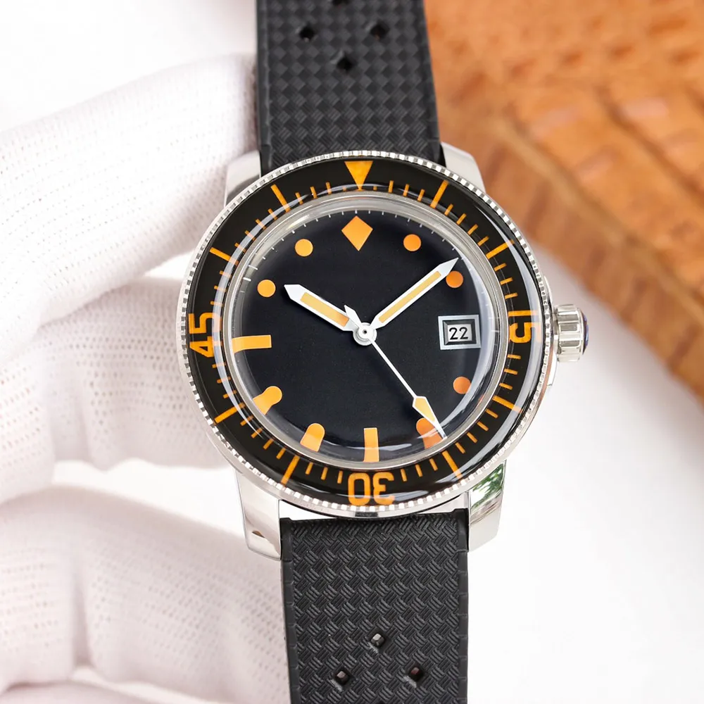 Relógios de negócios de negócios Relógios mecânicos automáticos de 41mm à prova d'água de 300m de nadar luminoso Sapphire Watch Strap Ajustável Montre de Luxe