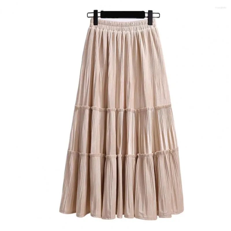 Solid Color High Waist Pleated Long Maxi Skirt  Long maxi skirts, Maxi  skirt, Vintage maxi skirt