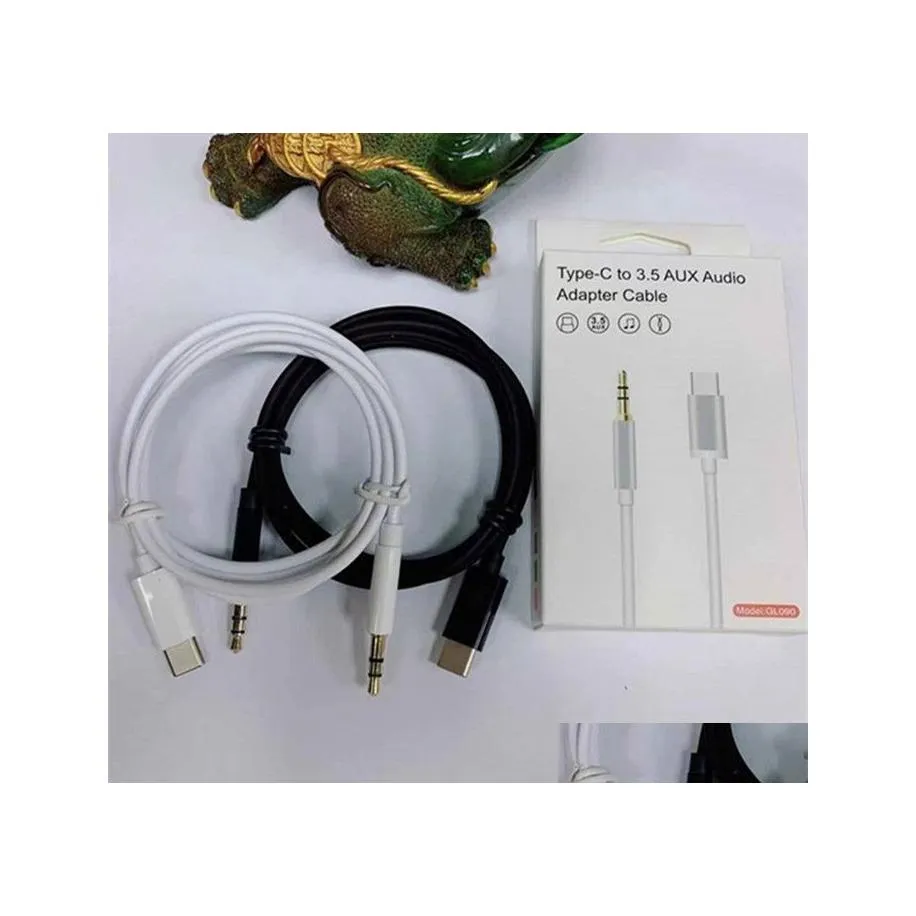 Cell Phone Cables With Package Usb C To 3.5Mm Aux Headphones Typec O S Jack Adapter For Huawei Mate 20 P30 Pro Lg S20 Plus Drop Deli Dhwny