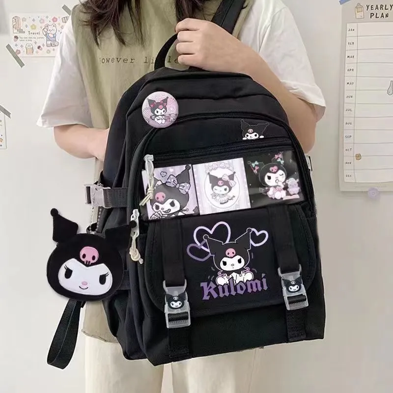 Bagpack 여자 고용량 만화 만화 여자 배낭 방수 여성 노트북 책 가방 애니메이션 주변 장치 학교 가방 인형