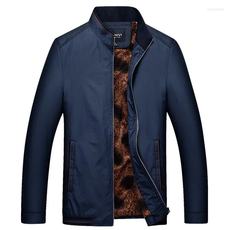 メンズジャケットジャケット秋の男性ビジネスカジュアルスタンドカラーコート冬コート厚いフリース服xxxlストリートウェア
