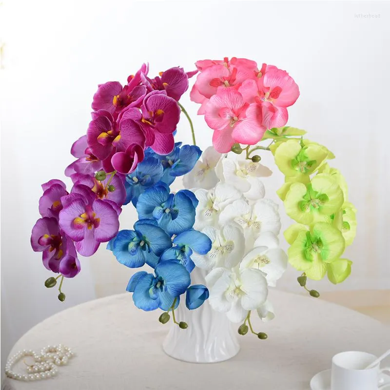 Fiori decorativi 10 pezzi orchidea farfalla artificiale falena orchidee finte per decorazioni decorazioni per la casa accessori per decorazioni di nozze