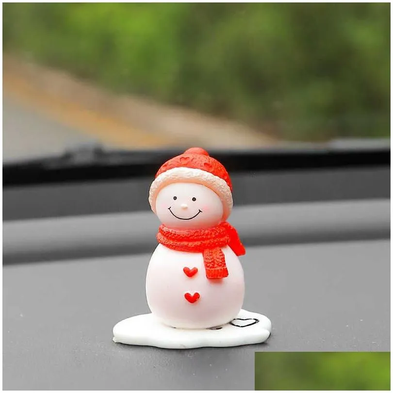 Décorations Dintérieur Stockage À Domicile Bonhomme De Neige Décoration De  Voiture Noël Couple Mignon Ornements Console Bureau Drop Delivery Mobiles  Motor Dhklc Du 11,87 €