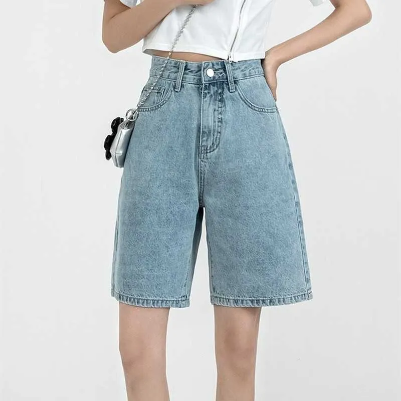 Womens denim shorts knee length new arrivals