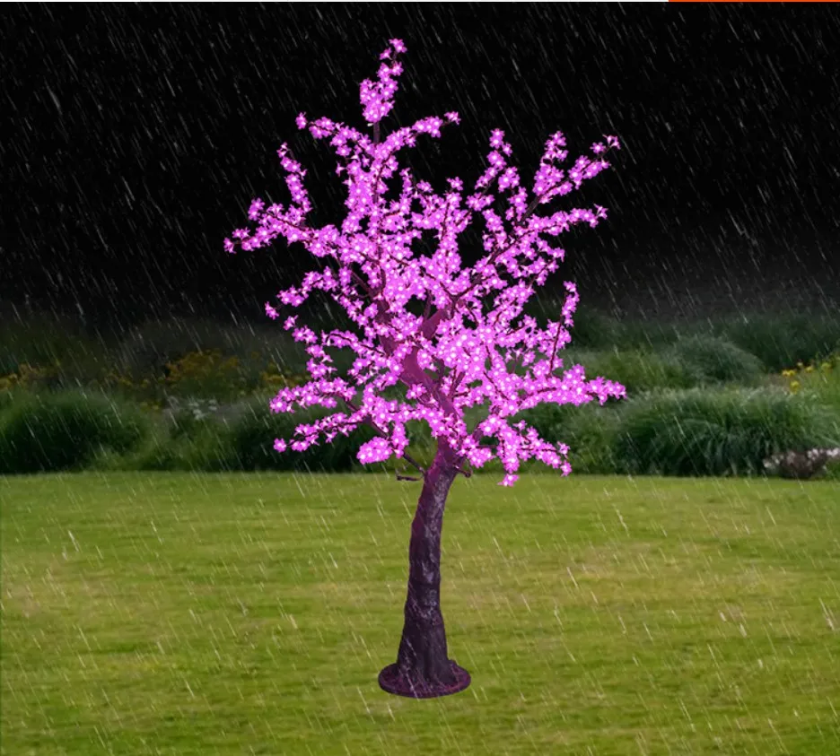 Lampada per albero a LED in fiore di ciliegio 2M alta simulazione tronco naturale decorazione di nozze illuminazione festival illuminazione decorazione del giardino