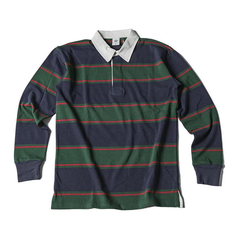 Vintage Stripe Polos For Men: 290g Yarn Dyed, Heavyweight TShirt  