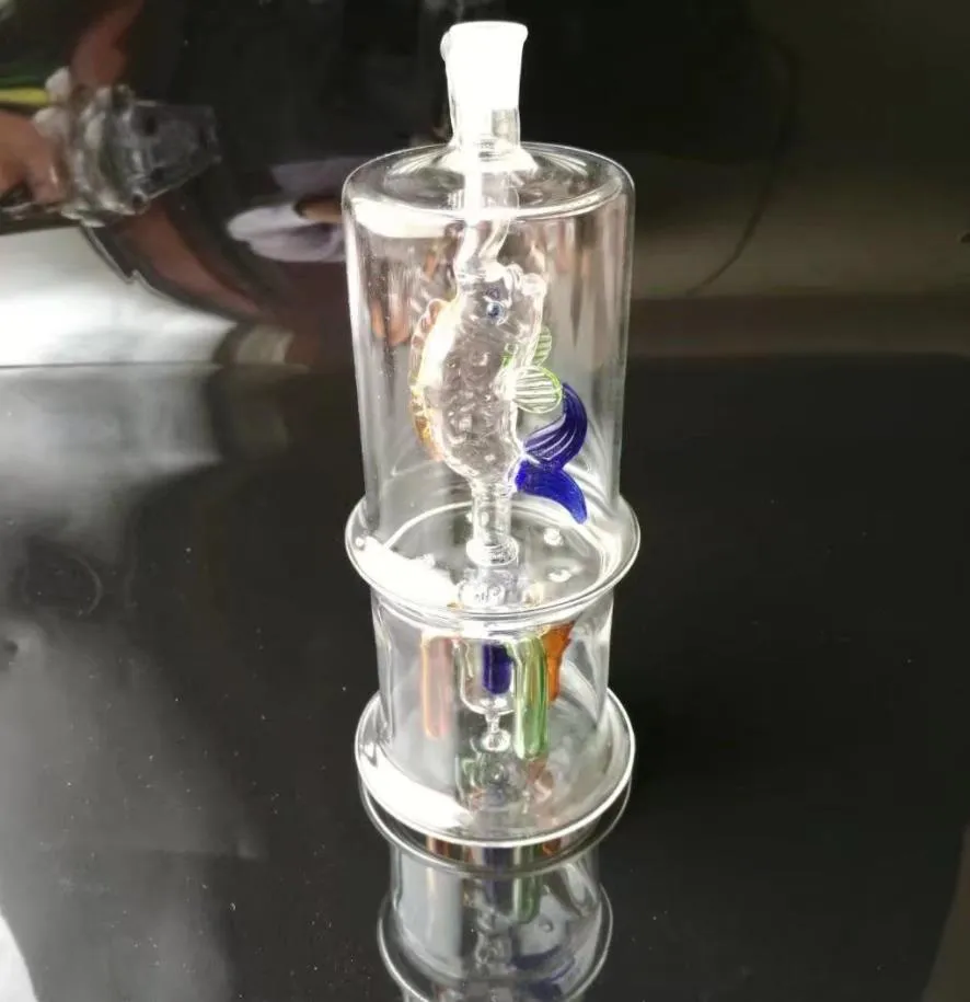 Rury palenia Eeecssories Glass Hookahs Bongs Górna ryba dolna cztery pazur Filtr Filtr Silent Glass Water Butelka