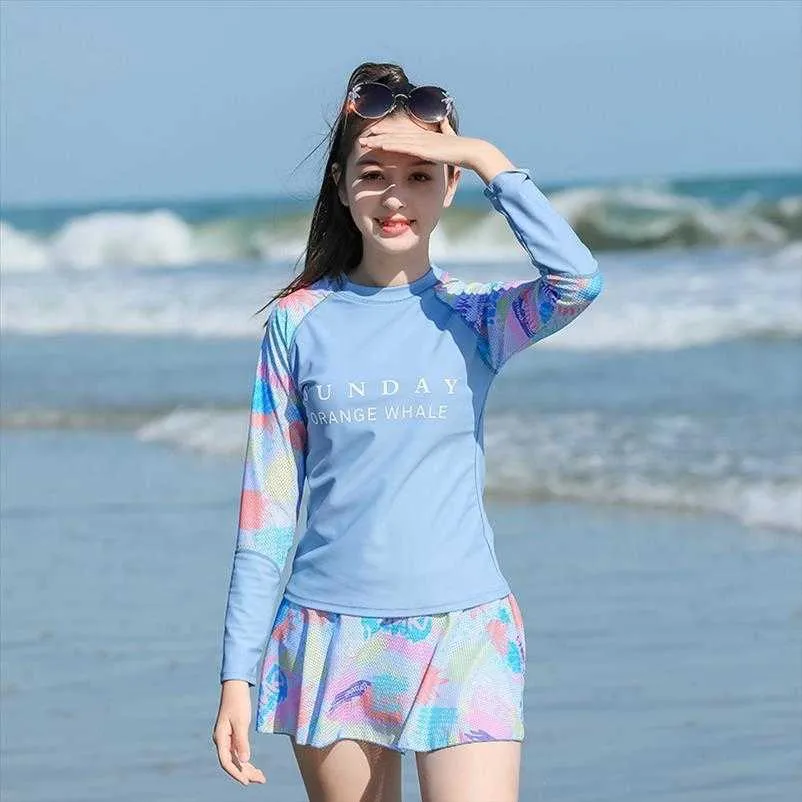 Swimsuit with sleeves and skirt sale